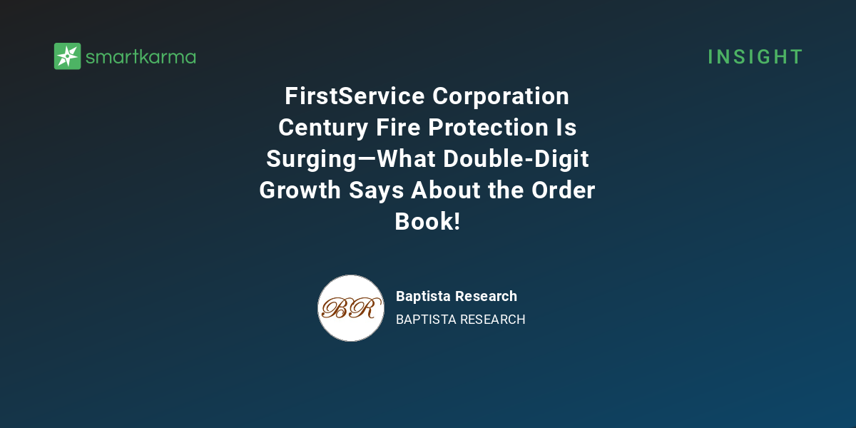 FirstService Corporation Century Fire Protection Is Surging—What Double ...