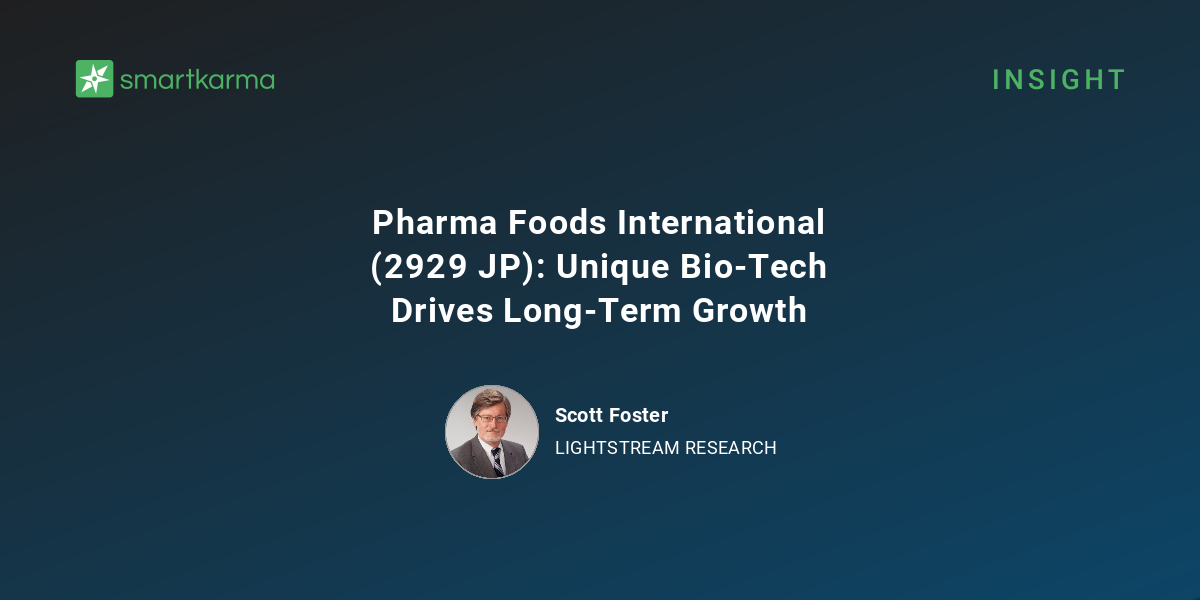 Pharma Foods International (2929 JP): Unique Bio-Tech Drives Long-Term ...