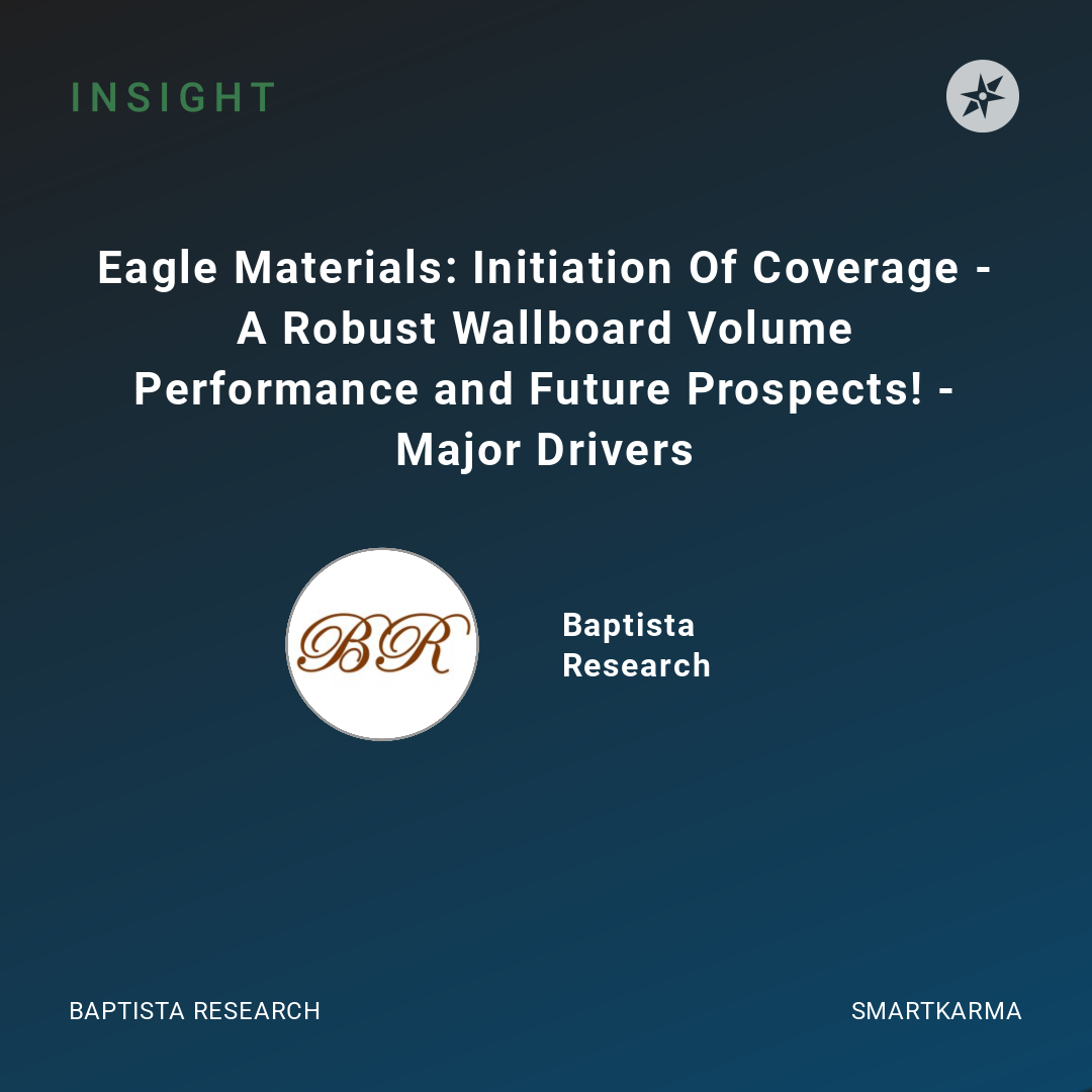 Eagle Materials Initiation Of Coverage A Robust Wallboard Volume